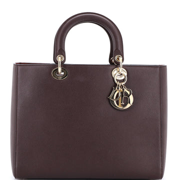 Christian Dior Lady Dior Bag Leather Large