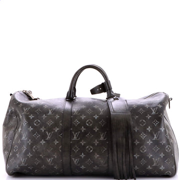 Louis Vuitton Keepall Bandouliere Bag Brushed Monogram Leather 50