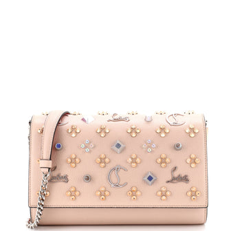 Christian Louboutin Paloma Clutch Embellished Leather Small