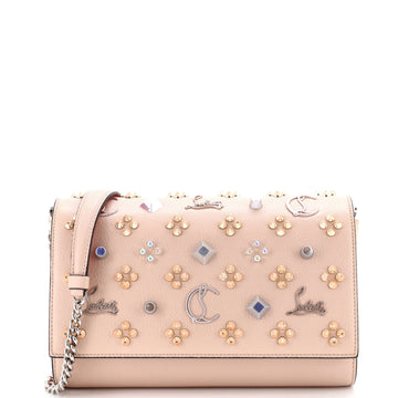Christian Louboutin Paloma Clutch Embellished Leather Small