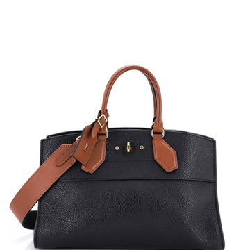 Louis Vuitton City Steamer Handbag Leather East West