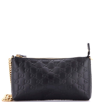 Gucci Chain Wristlet Wallet Guccissima Leather