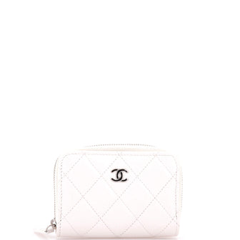 Chanel CC Zip Coin Purse Quilted Caviar Small