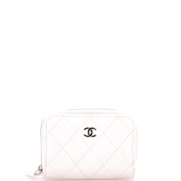 Chanel CC Zip Coin Purse Quilted Caviar Small