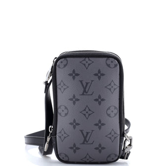 Louis Vuitton Double Phone Pouch Reverse Monogram Eclipse Canvas