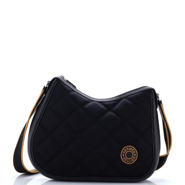 Hermes Horseback Shoulder Bag Woolycot Canvas and Leather