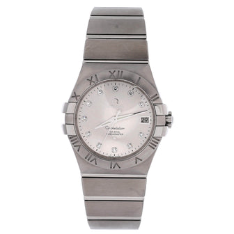Omega Constellation Co-Axial Chronometer Automatic Watch Stainless Steel with Diamond Markers 35