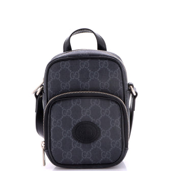 Gucci Interlocking G Patch Top Handle Crossbody Bag GG Coated Canvas Mini