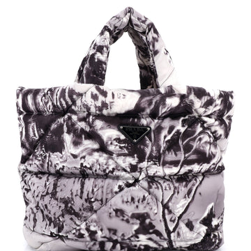 Prada Padded Tote Bag Quilted Printed Re-Nylon Medium