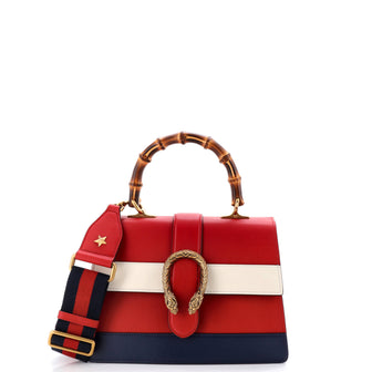 Gucci Dionysus Bamboo Top Handle Bag Colorblock Leather Medium