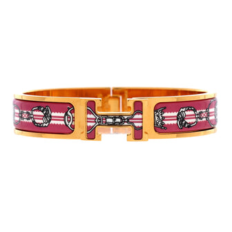 Hermes Clic H Bracelet Printed Enamel Narrow