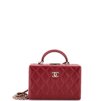 Chanel Top Handle Box Bag Quilted Lambskin Small