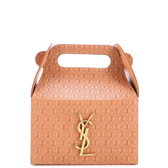 Saint Laurent Take-Away Box Bag Monogram All Over Leather