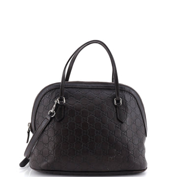 Gucci Convertible Dome Satchel Guccissima Leather Small