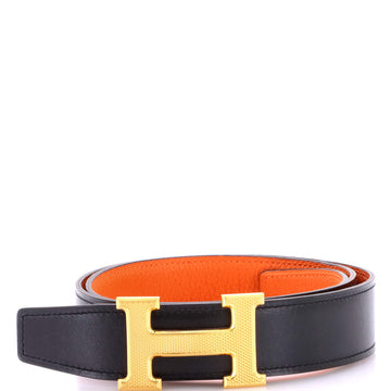 Hermes Constance Martelee H Reversible Belt Leather with Brushed Hardware Medium