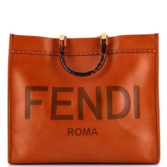 Fendi Sunshine Shopper Tote Leather Large