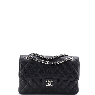 Chanel Classic Double Flap Bag Quilted Caviar Small
