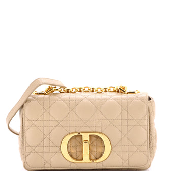 Christian Dior Caro Bag Cannage Quilt Calfskin Small