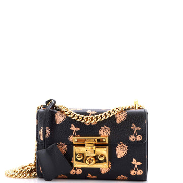 Gucci Padlock Shoulder Bag Printed Leather Small
