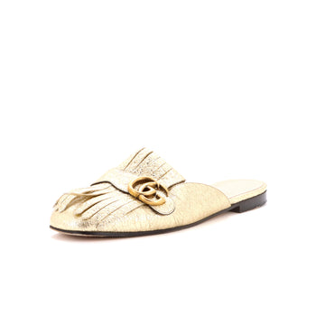 Gucci Women's GG Marmont Fringed Mules Leather