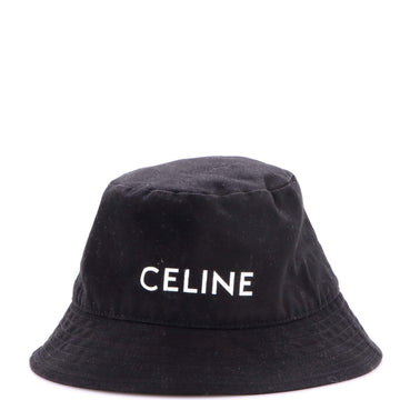 Celine Logo Bucket Hat Printed Canvas