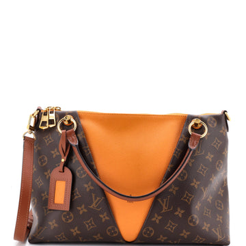 Louis Vuitton V Tote Monogram Canvas and Leather MM