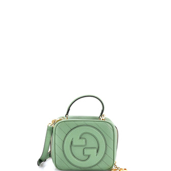 Gucci Blondie NM Top Handle Shoulder Bag Diagonal Quilted Leather