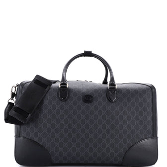 Gucci Interlocking G Patch Duffle Bag GG Coated Canvas Large