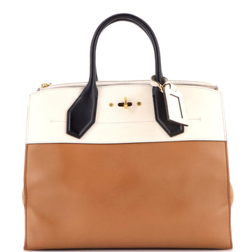 Louis Vuitton City Steamer Handbag Leather GM