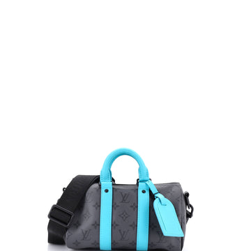 Louis Vuitton Keepall Bandouliere Bag Macassar Monogram Canvas with Leather 25
