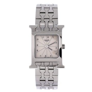 Hermes Heure H Quartz Watch Stainless Steel 21