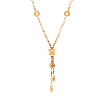 Bvlgari B.Zero1 3 Charm Necklace 18K Yellow Gold with Diamonds