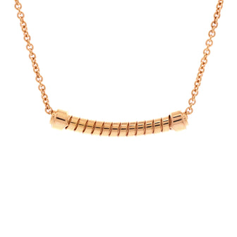 Bvlgari Tubogas Pendant Necklace 18K Rose Gold