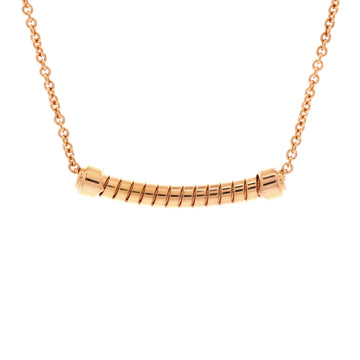 Bvlgari Tubogas Pendant Necklace 18K Rose Gold