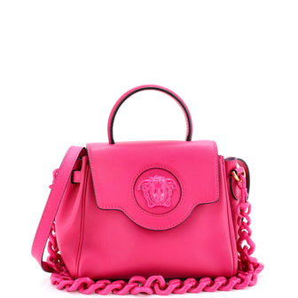 Versace La Medusa Top Handle Bag Leather Small