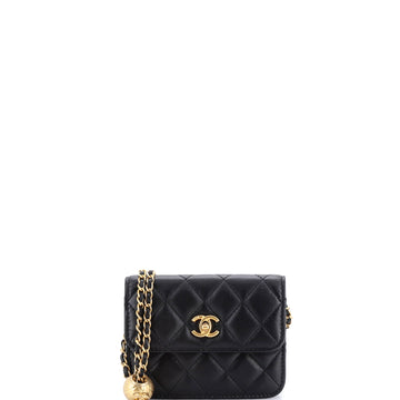 Chanel Pearl Crush Flap Clutch with Chain Quilted Lambskin Mini