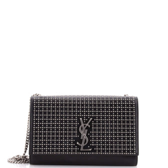 Saint Laurent Classic Monogram Crossbody Bag Studded Leather Medium