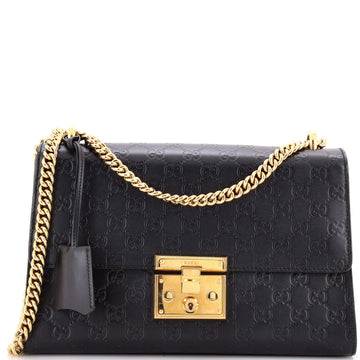 Gucci Padlock Shoulder Bag Guccissima Leather Medium