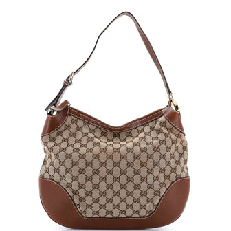 Gucci Charlotte Zip Hobo GG Canvas with Leather Medium
