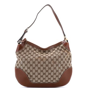 Gucci Charlotte Zip Hobo GG Canvas with Leather Medium