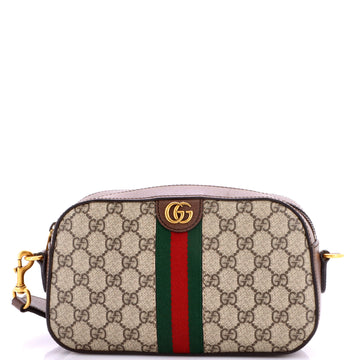 Gucci Ophidia Convertible Camera Bag GG Coated Canvas with Leather Small