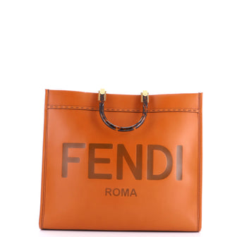 Fendi Sunshine Shopper Tote Leather Large