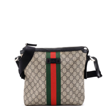 Gucci Web Messenger Bag GG Coated Canvas Medium
