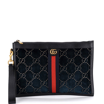 Gucci Ophidia Zip Pouch GG Velvet Large