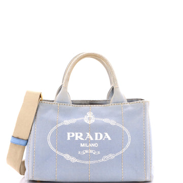 Prada Canapa Convertible Tote Canvas Mini