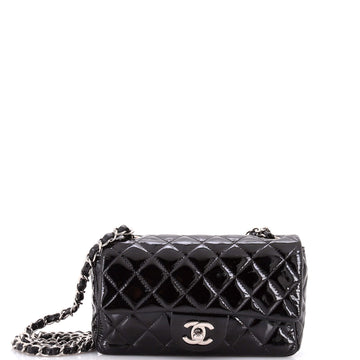 Chanel Classic Single Flap Bag Quilted Patent Mini