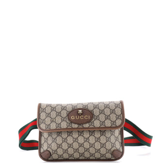 Gucci Neo Vintage Flap Belt Bag GG Coated Canvas