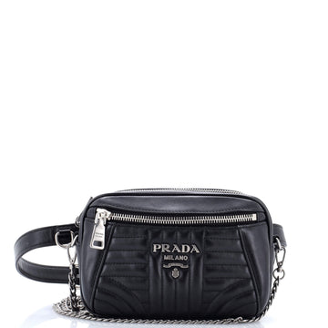 Prada Convertible Belt Bag Diagramme Quilted Leather Small