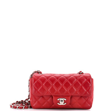 Chanel Classic Single Flap Bag Quilted Caviar Mini