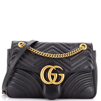 Gucci GG Marmont Flap Bag Matelasse Leather Medium